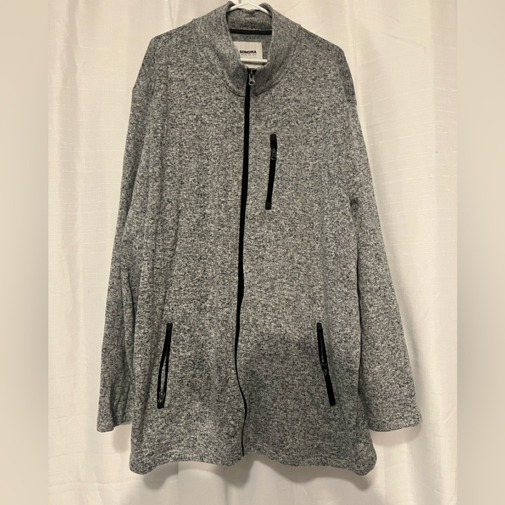 SONOMA Goods for Life Heather Gray Full Zipper Lightweight Jacket Men’s 4XB